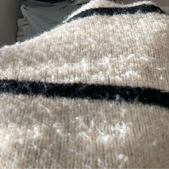 Striped Beige and Black Sweater - Picture 5 of 6